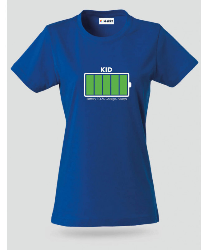 100 battery T-shirt Basic Donna