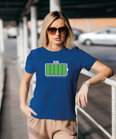100 battery T-shirt Basic Donna