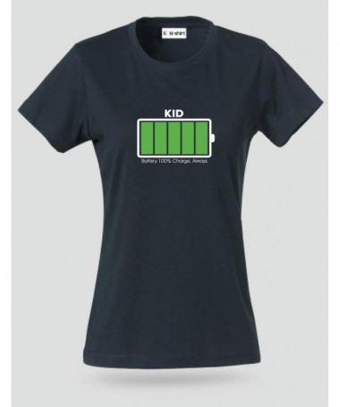 100 battery T-shirt Basic Donna