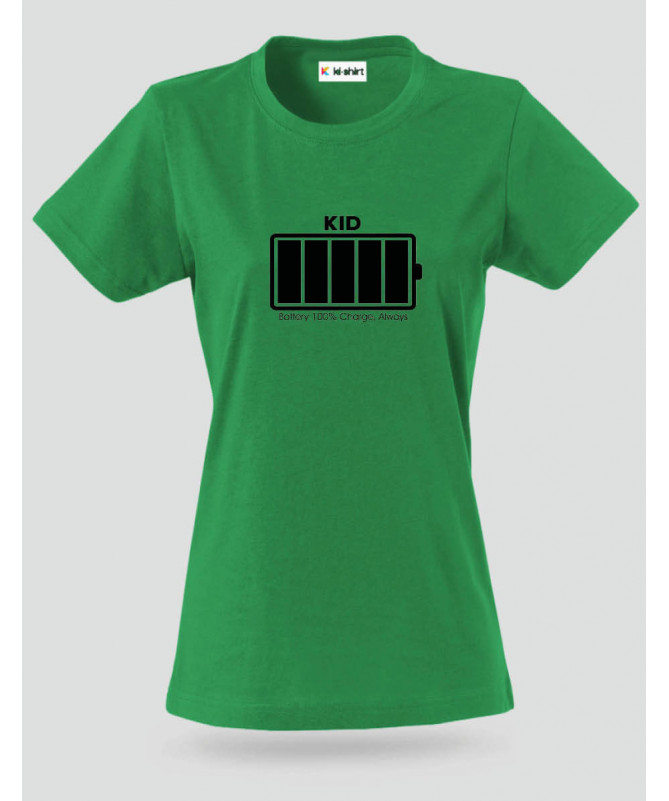 100 battery T-shirt Basic Donna