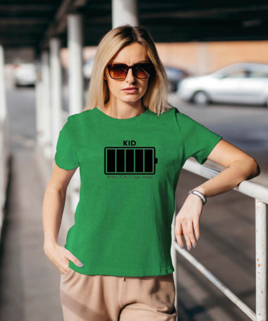 100 battery T-shirt Basic Donna