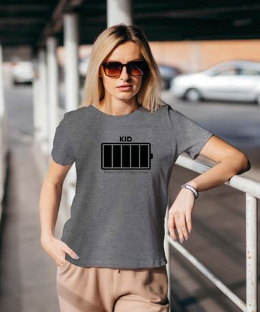 100 battery T-shirt Basic Donna