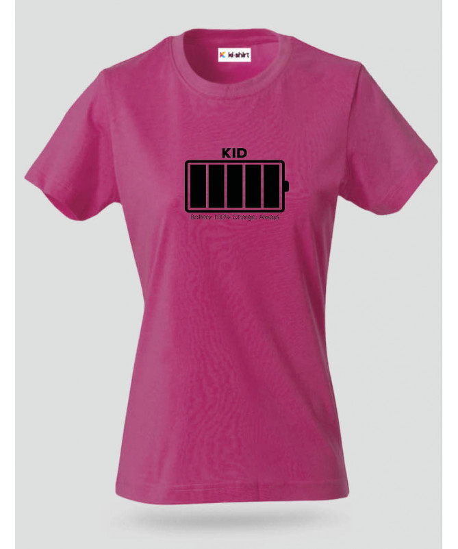 100 battery T-shirt Basic Donna