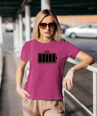 100 battery T-shirt Basic Donna