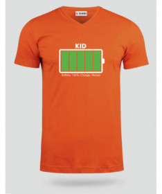 100 battery  T-shirt Scollo V