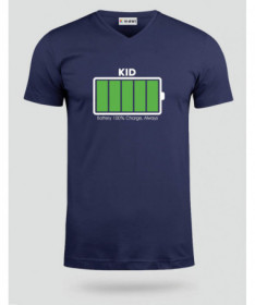 100 battery  T-shirt Scollo V