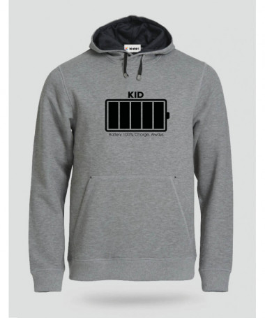 100 battery Felpa Premium con cappuccio Uomo