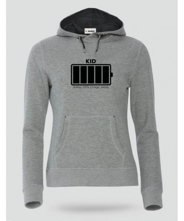 100 battery Felpa Premium con cappuccio Donna