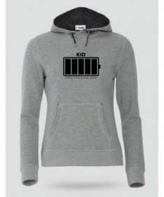 100 battery Felpa Premium con cappuccio Donna