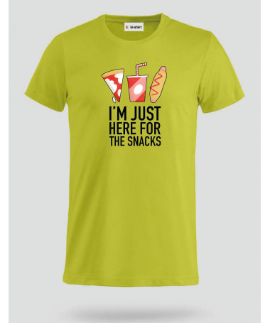 ki-shirt.com I am just here for the snacks T-shirt Basic Uomo