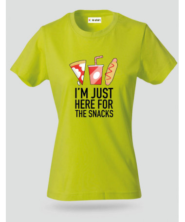 ki-shirt.com I am just here for the snacks T-shirt Basic Donna