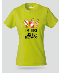 ki-shirt.com I am just here for the snacks T-shirt Basic Donna