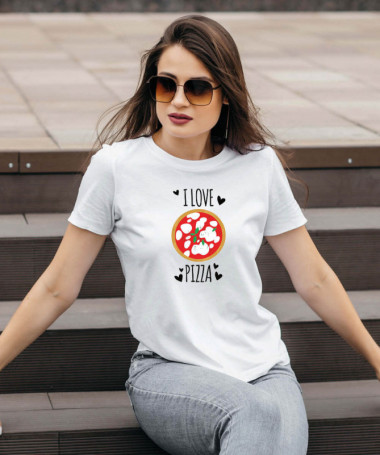 Pizza T-shirt Basic Donna