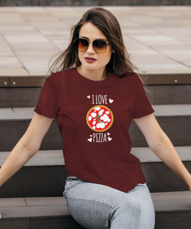 Pizza T-shirt Basic Donna