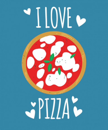 Pizza T-shirt Basic Donna