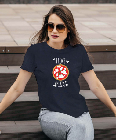 Pizza T-shirt Basic Donna