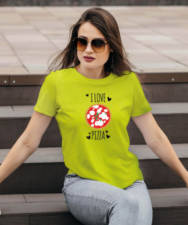 Pizza T-shirt Basic Donna
