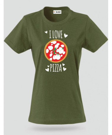 Pizza T-shirt Basic Donna