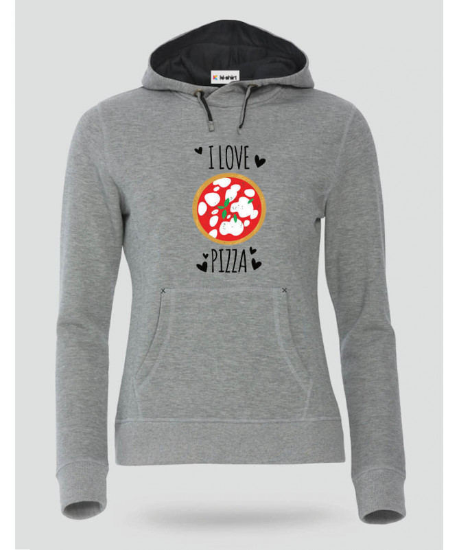 Pizza Felpa Premium con cappuccio Donna