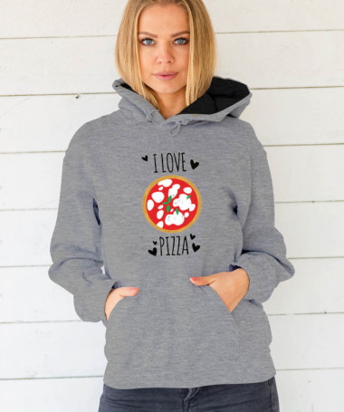 Pizza Felpa Premium con cappuccio Donna