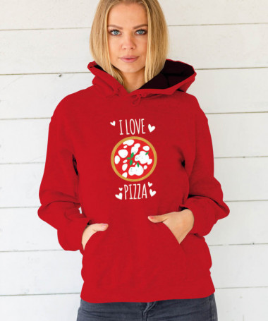 Pizza Felpa Premium con cappuccio Donna
