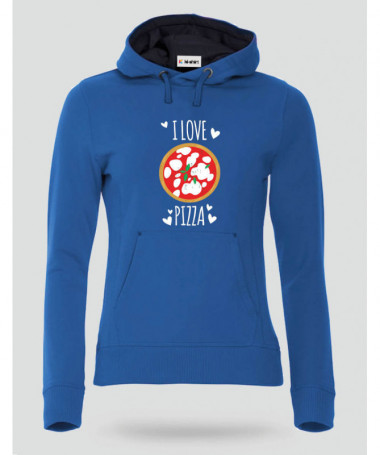 Pizza Felpa Premium con cappuccio Donna