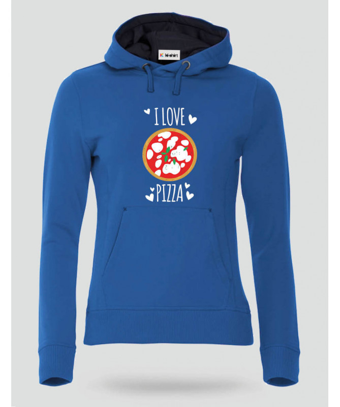 Pizza Felpa Premium con cappuccio Donna