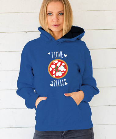 Pizza Felpa Premium con cappuccio Donna
