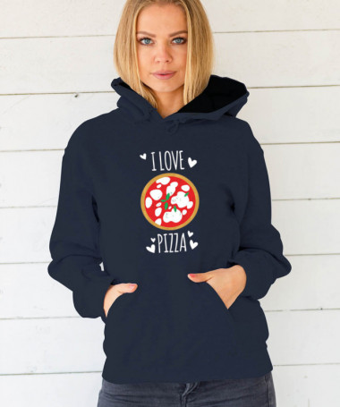 Pizza Felpa Premium con cappuccio Donna