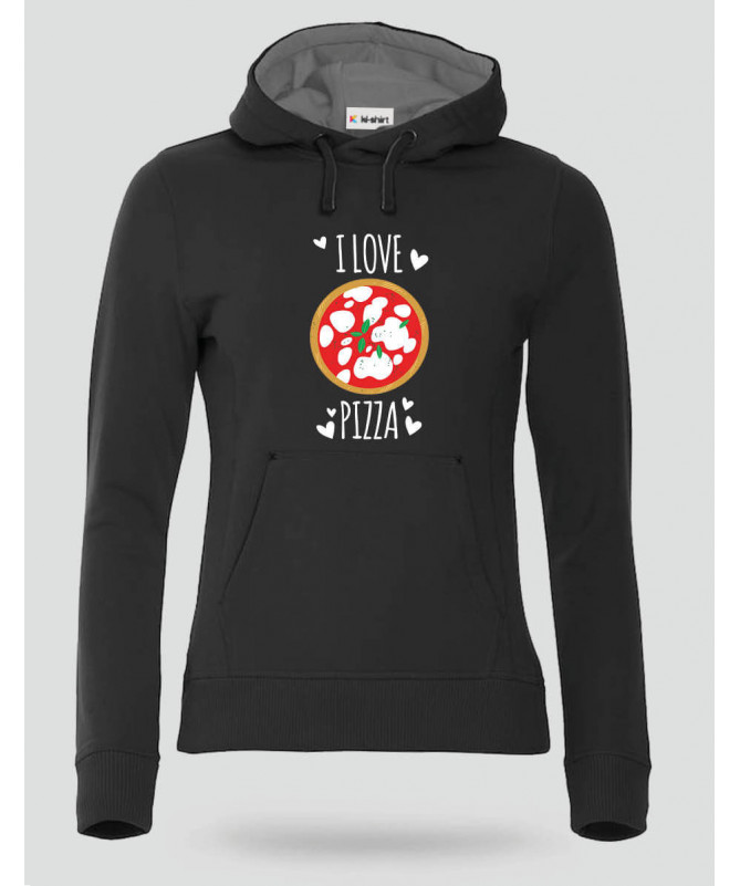 Pizza Felpa Premium con cappuccio Donna