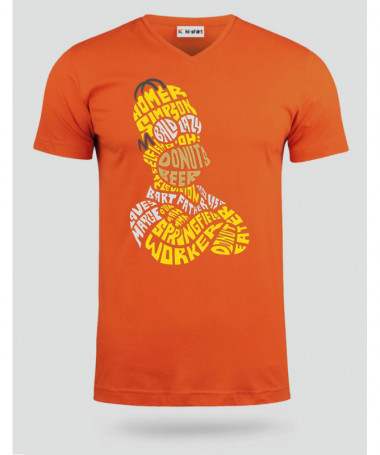 HomerSimpson T-shirt Scollo V