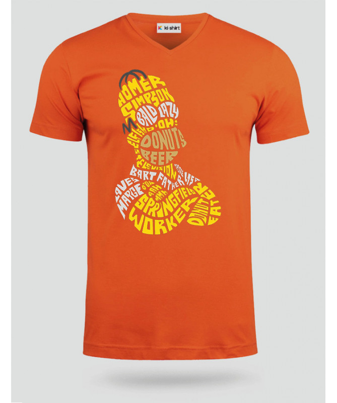 HomerSimpson T-shirt Scollo V