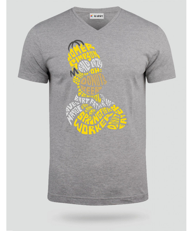 HomerSimpson T-shirt Scollo V