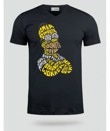 HomerSimpson T-shirt Scollo V