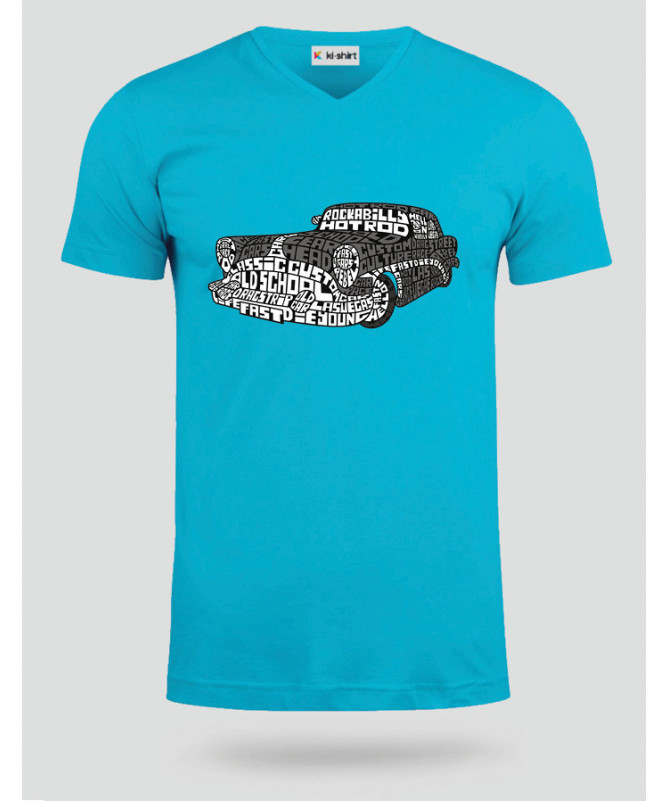 Hotrod T-shirt Scollo V