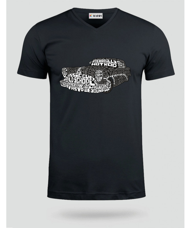 Hotrod T-shirt Scollo V