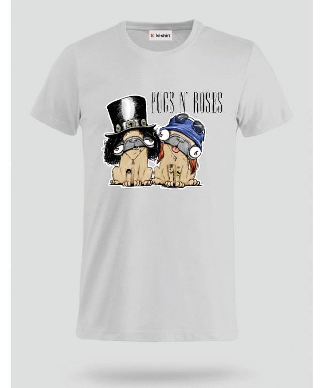 pugsnrosesdog T-shirt Basic Uomo