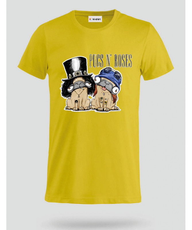 pugsnrosesdog T-shirt Basic Uomo