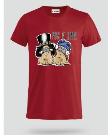 pugsnrosesdog T-shirt Basic Uomo
