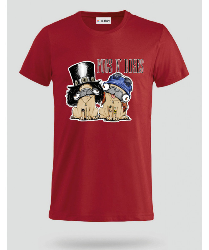 pugsnrosesdog T-shirt Basic Uomo