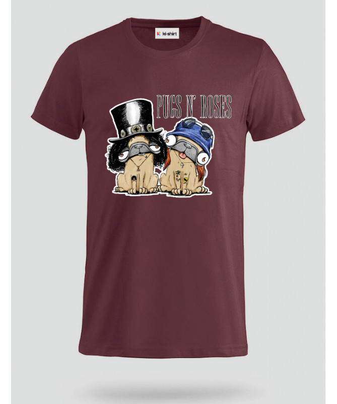 pugsnrosesdog T-shirt Basic Uomo