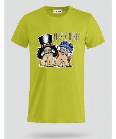 pugsnrosesdog T-shirt Basic Uomo