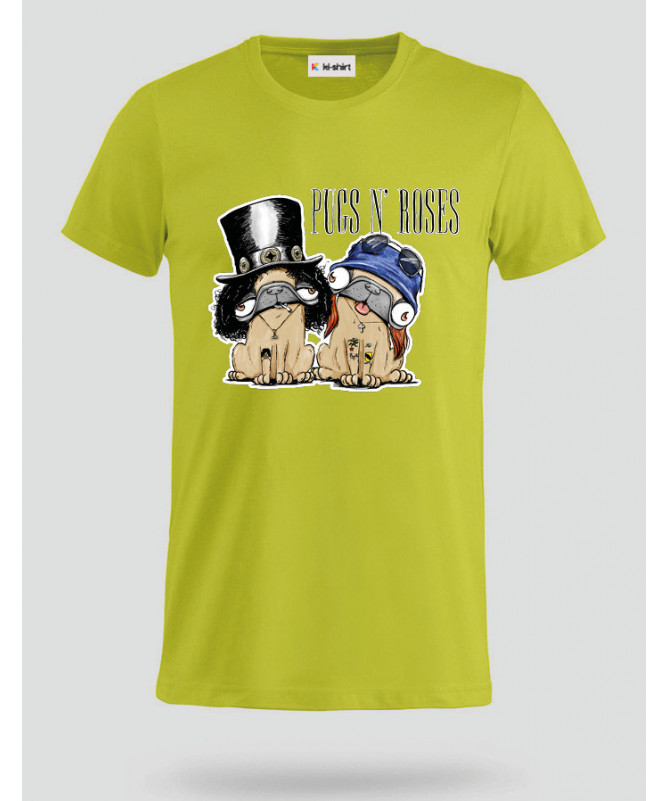 pugsnrosesdog T-shirt Basic Uomo