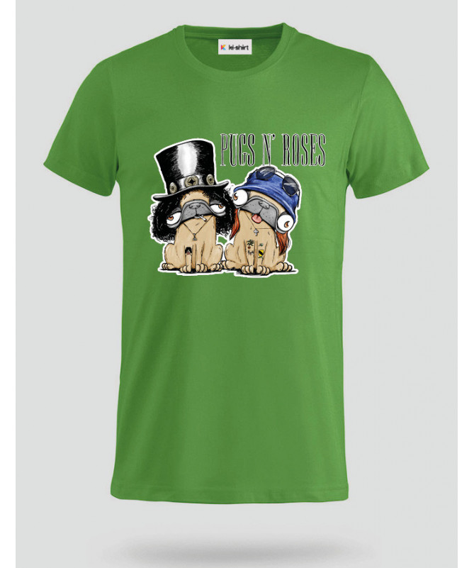 pugsnrosesdog T-shirt Basic Uomo