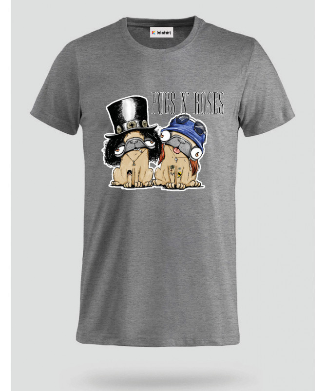 pugsnrosesdog T-shirt Basic Uomo
