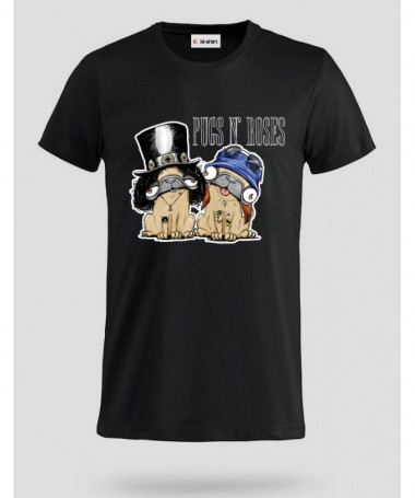pugsnrosesdog T-shirt Basic Uomo