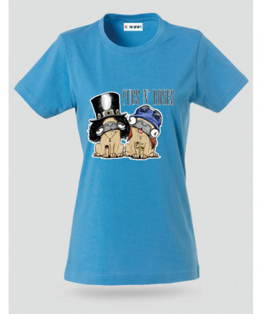 pugsnrosesdog T-shirt Basic Donna