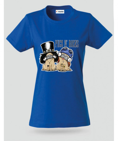 pugsnrosesdog T-shirt Basic Donna