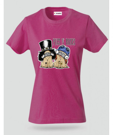 pugsnrosesdog T-shirt Basic Donna