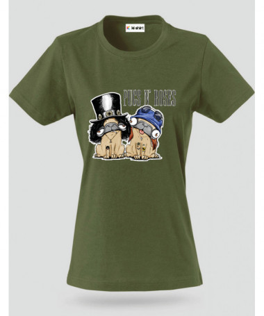 pugsnrosesdog T-shirt Basic Donna